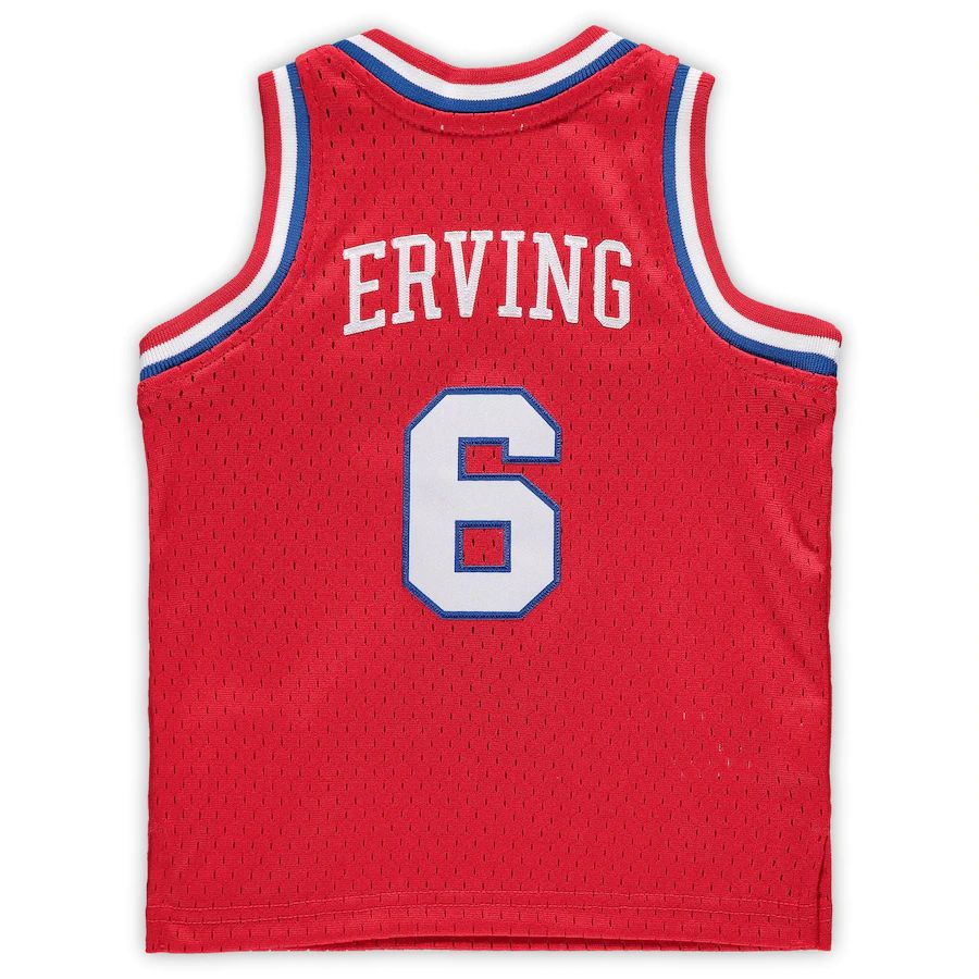 PH.76ers #6 Julius Erving Mitchell & Ness Infant 1982-83 Hardwood Classics Retired Player Jersey  Red Stitched American Basketball Jersey